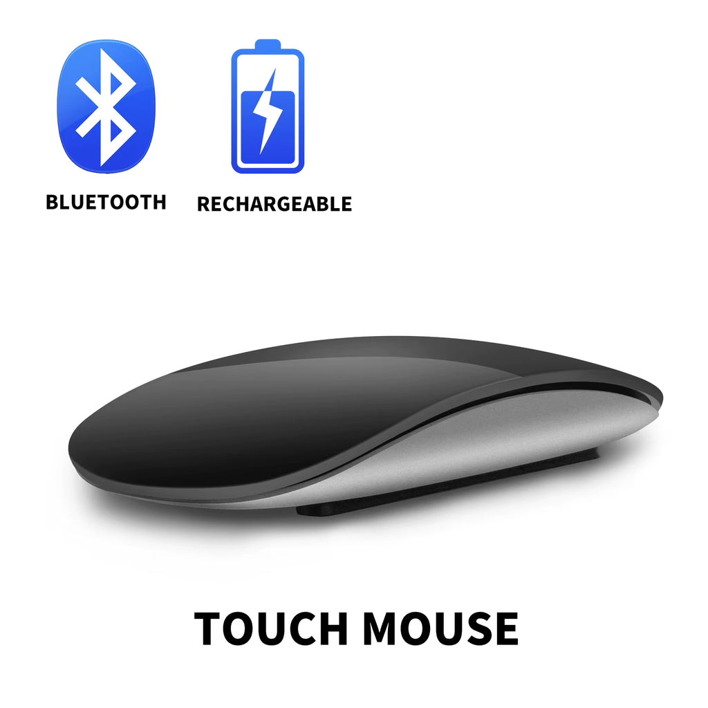 Bluetooth 4.0 Wireless Mouse Rechargeable Silent Multi Arc Touch Mice Ultra-Thin Magic Mouse for Laptop Ipad Mac PC Macbook