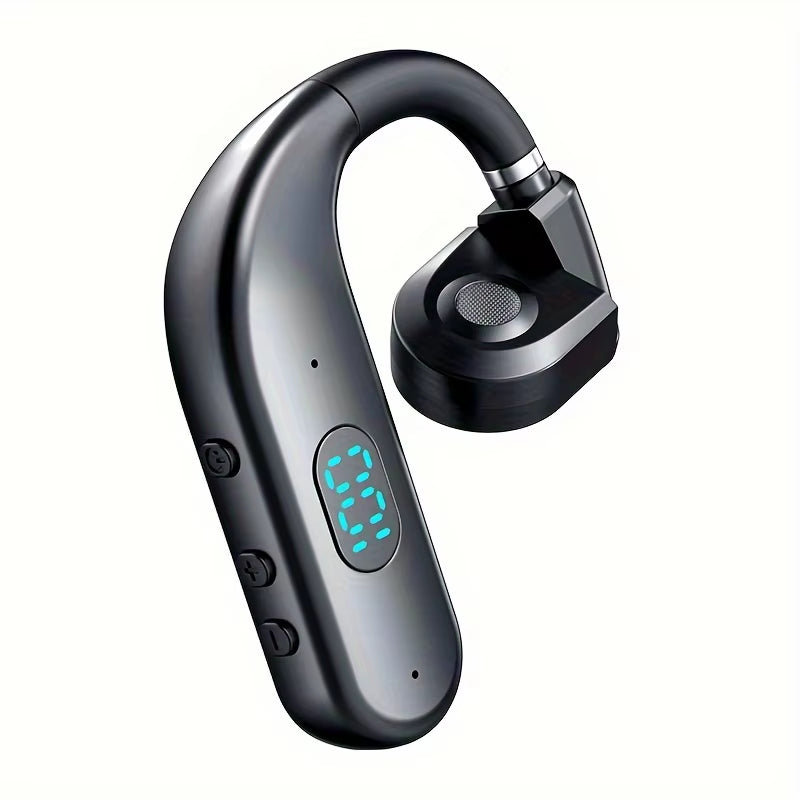 One Ear Headset Open Ear Air Conduction Headphones Wireless Headset Earpiece with Microphone for Cell Phones 30H Playtime