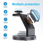 3 in 1 Wireless Charger Stand Mobile Phone Holder for Iphone 16 15 14 13 Pro Max Iwatch Airpods Fast Charging Station