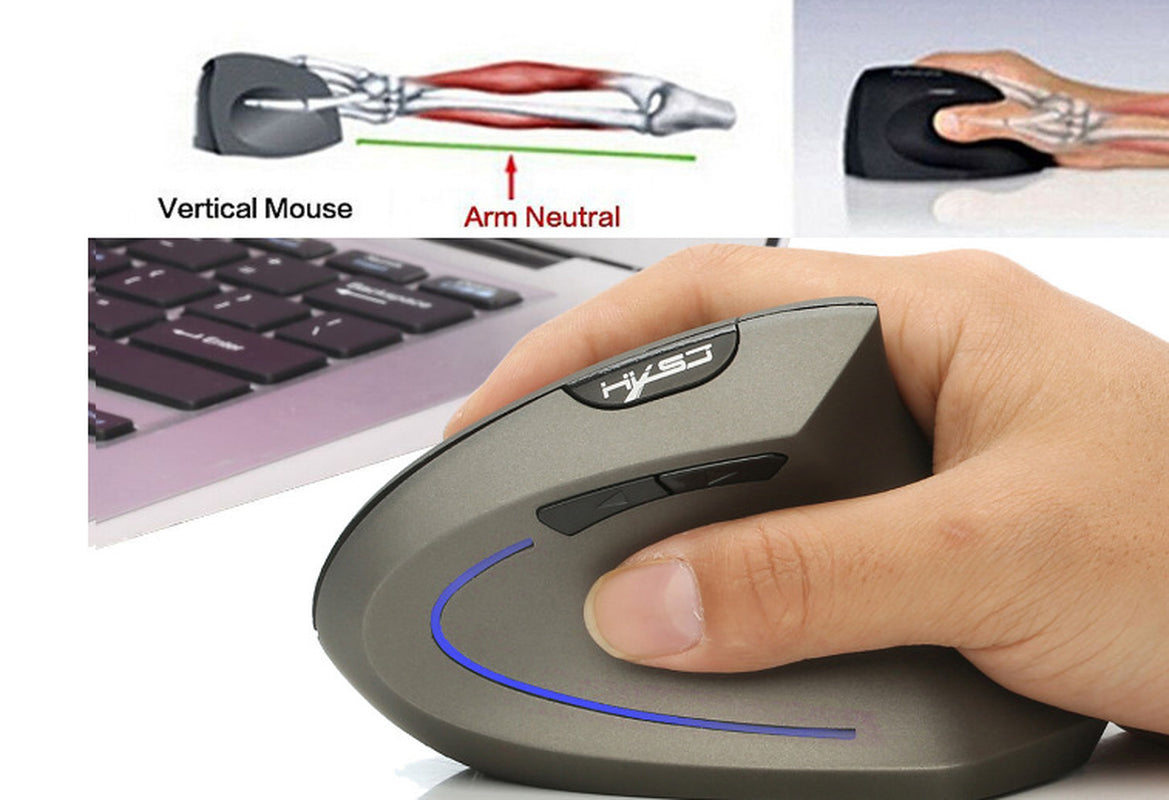 Souris Ergonomique Verticale Bluetooth Gamer Souris KIT USB Rechargeable Jeu 2.4G Sans Fil Mause Pour Ordinateur Portable Ordinateur Portable