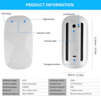 Bluetooth 4.0 Wireless Mouse Rechargeable Silent Multi Arc Touch Mice Ultra-Thin Magic Mouse for Laptop Ipad Mac PC Macbook