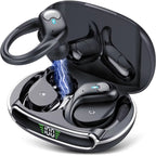 True Wireless Bluetooth 5.4 Headphones Sports Earphones TWS Waterproof Headset Power Display Noise Reduction Earbuds with HD Mic