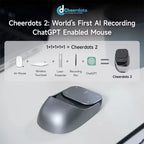 Cheerdots2 Bluetooth Detachable AI Air Mouse Wireless Split Ai-Recording Mouse