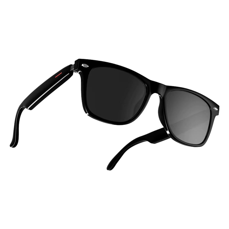 E13 Smart Glasses Wireless Bluetooth 5.0 Glasses with Headphones Hands-Free Calling Music Photograph,Black C