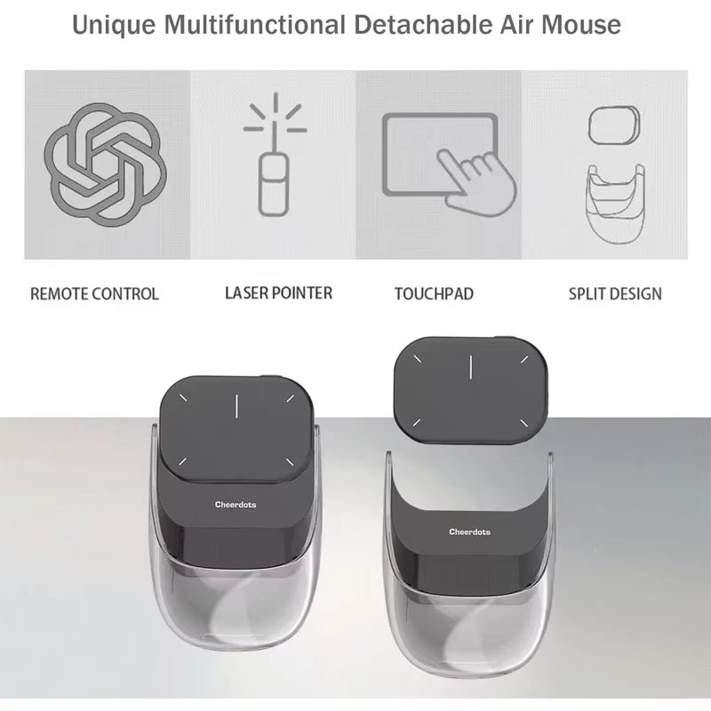 Cheerdots2 Bluetooth Detachable AI Air Mouse Wireless Split Ai-Recording Mouse