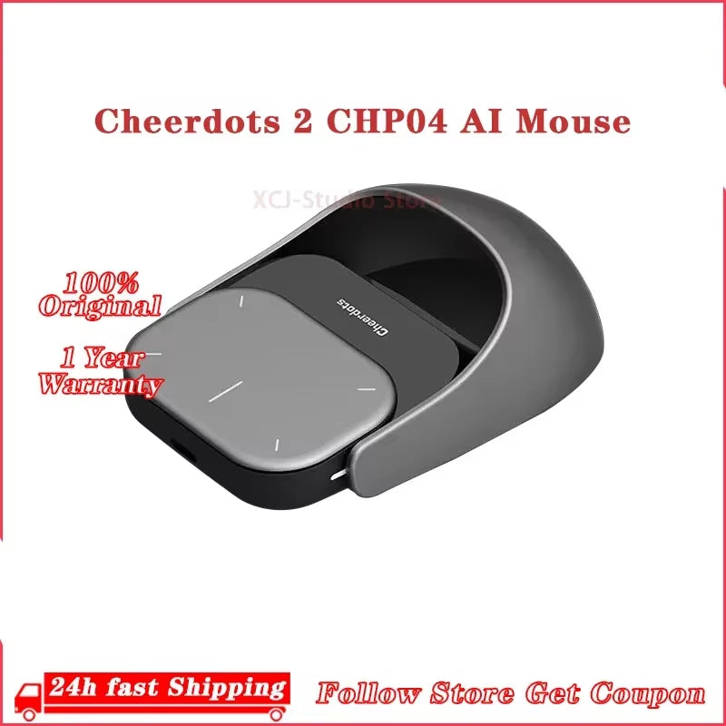 Cheerdots2 Bluetooth Detachable AI Air Mouse Wireless Split Ai-Recording Mouse