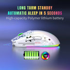 T90 2.4G Wireless Mechanical Mouse RGB Gaming Mouse Ergonomic 10 Million Keystroke 3600DPI Mouse 11 RGB Lighting Modes Mice