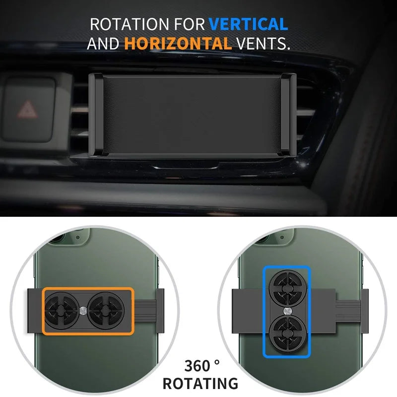 Universal Car Phone Holder For iPhone XS 8 11 12 13 14 15 Pro Max Air Vent Mount Clip In Car Phone Stand Support Smartphone