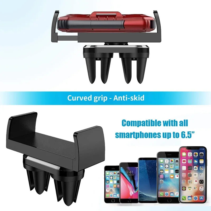 Universal Car Phone Holder For iPhone XS 8 11 12 13 14 15 Pro Max Air Vent Mount Clip In Car Phone Stand Support Smartphone