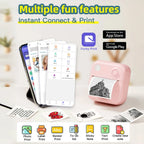 Imprimante portable Dolewa D3, thermique, pour étiquettes, papiers autocollants et photos, mini format, idéale pour impression rapide et sans erreur