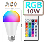 20W 15W 10W RGBW LED Light E27 RGB LED Bulb Light LED Lampada Changeable Colorful RGBW LED Lamp With IR Remote Control 220V 240V