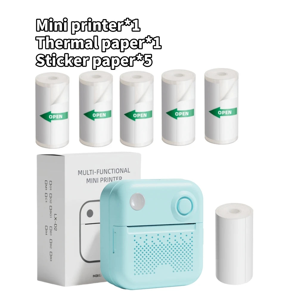 Imprimante portable Dolewa D3, thermique, pour étiquettes, papiers autocollants et photos, mini format, idéale pour impression rapide et sans erreur