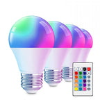 20W 15W 10W RGBW LED Light E27 RGB LED Bulb Light LED Lampada Changeable Colorful RGBW LED Lamp With IR Remote Control 220V 240V