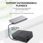 LED Movie Projector Low Noise Cooling Compact Projector Wide Compatibility Manual Focusing for Outdoor Activities for Phone PC
