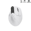 Souris verticale ergonomique multi-appareils, rechargeable, sans fil 2.4G/Bluetooth, avec boutons réglables, pour PC et tablette