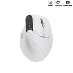 Souris verticale ergonomique multi-appareils, rechargeable, sans fil 2.4G/Bluetooth, avec boutons réglables, pour PC et tablette