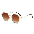 Lunettes métalliques polygonales pour hommes et femmes, style tendance, confortables, protection solaire UV400, design fashion Oculos De Sol