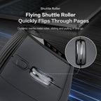 Souris verticale Jomaa, sans fil Bluetooth/USB, molette rapide RGB, ergonomique, boutons silencieux, avec molette multifonction réglable
