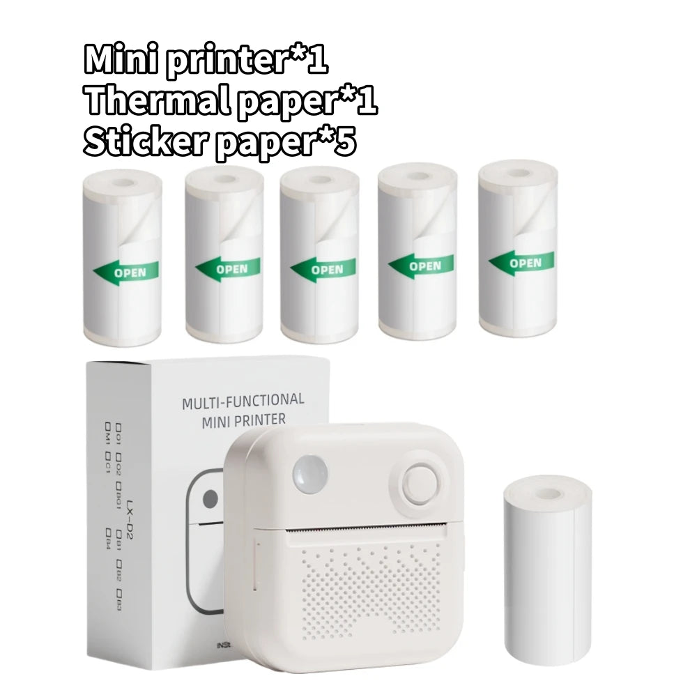Imprimante portable Dolewa D3, thermique, pour étiquettes, papiers autocollants et photos, mini format, idéale pour impression rapide et sans erreur