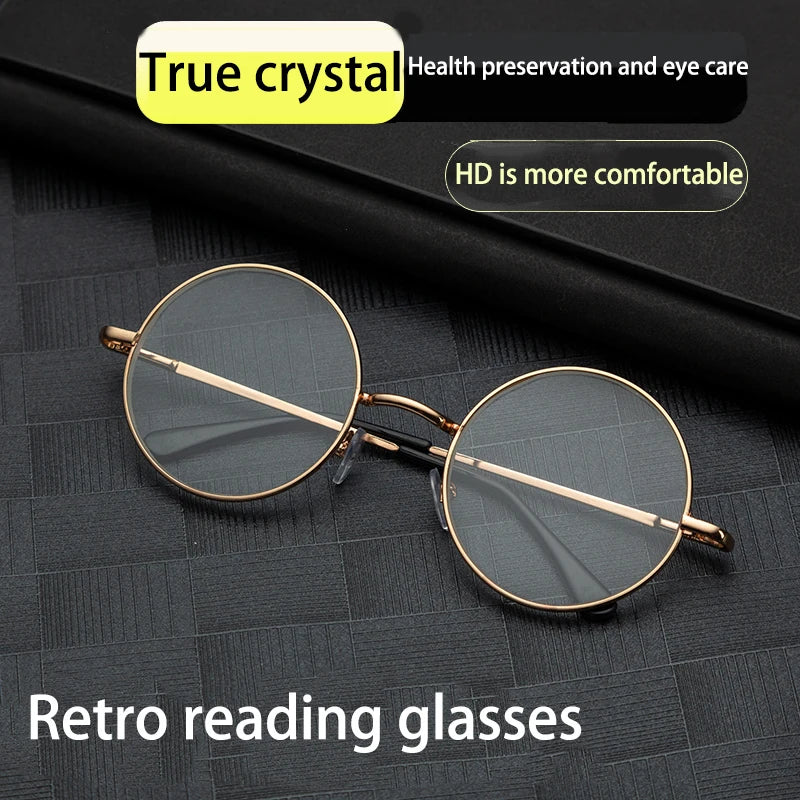 Lunettes de lecture vintage Shatar, haut de gamme, verres ronds avec pierres en cristal, pour hommes et femmes, lentilles haute définition et qualité supérieure