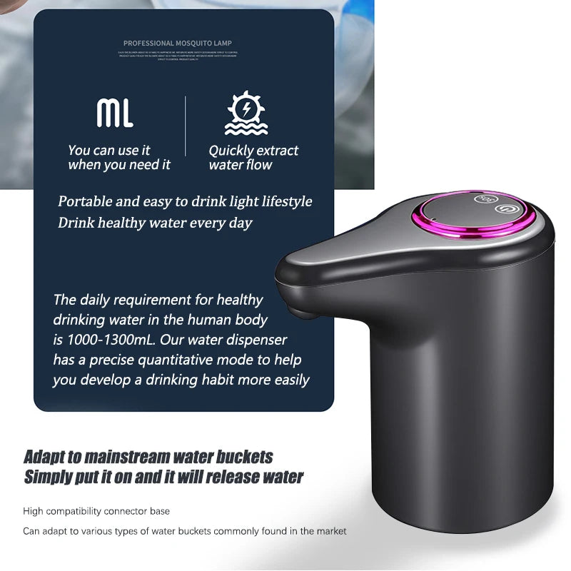 Electric water dispenser, smart household automatic drinking machine for barreled and purified water, USB charging