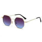 Lunettes métalliques polygonales pour hommes et femmes, style tendance, confortables, protection solaire UV400, design fashion Oculos De Sol