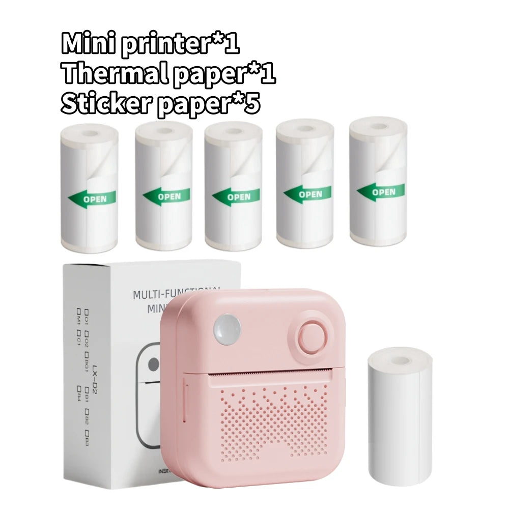 Imprimante portable Dolewa D3, thermique, pour étiquettes, papiers autocollants et photos, mini format, idéale pour impression rapide et sans erreur
