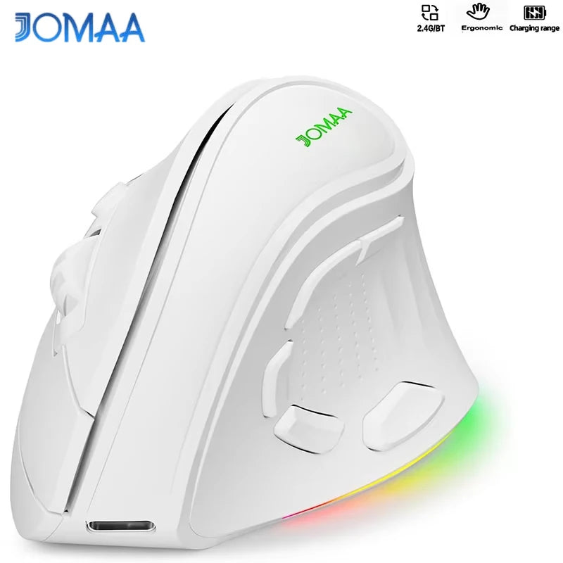 JOMAA – Souris sans fil AI 2.4G/Bluetooth, enregistrement vocal, reconnaissance vocale, 1600 DPI, USB, recherche intelligente