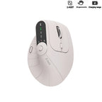 Souris verticale ergonomique multi-appareils, rechargeable, sans fil 2.4G/Bluetooth, avec boutons réglables, pour PC et tablette