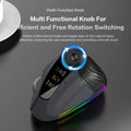 Souris verticale Jomaa, sans fil Bluetooth/USB, molette rapide RGB, ergonomique, boutons silencieux, avec molette multifonction réglable