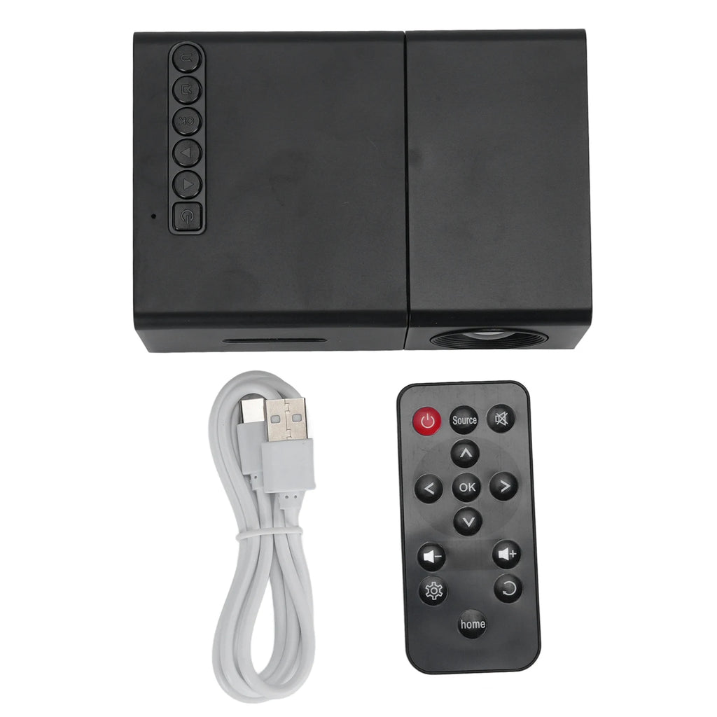 LED Movie Projector Low Noise Cooling Compact Projector Wide Compatibility Manual Focusing for Outdoor Activities for Phone PC