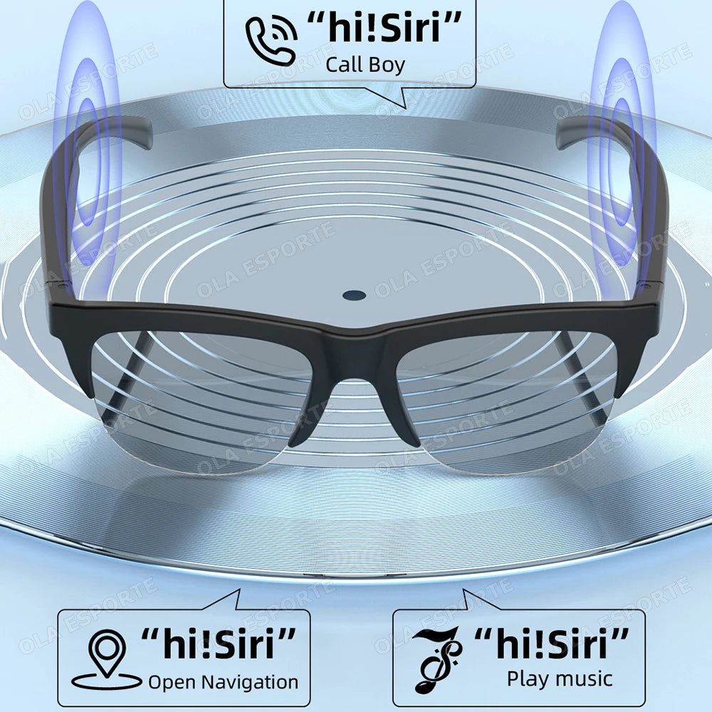 Lunettes intelligentes 2026, verres photochromiques, assistant vocal, Bluetooth sans fil, appels, caméra, sport extérieur, anti-UV, design tendance