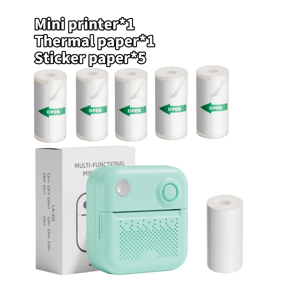 Imprimante portable Dolewa D3, thermique, pour étiquettes, papiers autocollants et photos, mini format, idéale pour impression rapide et sans erreur