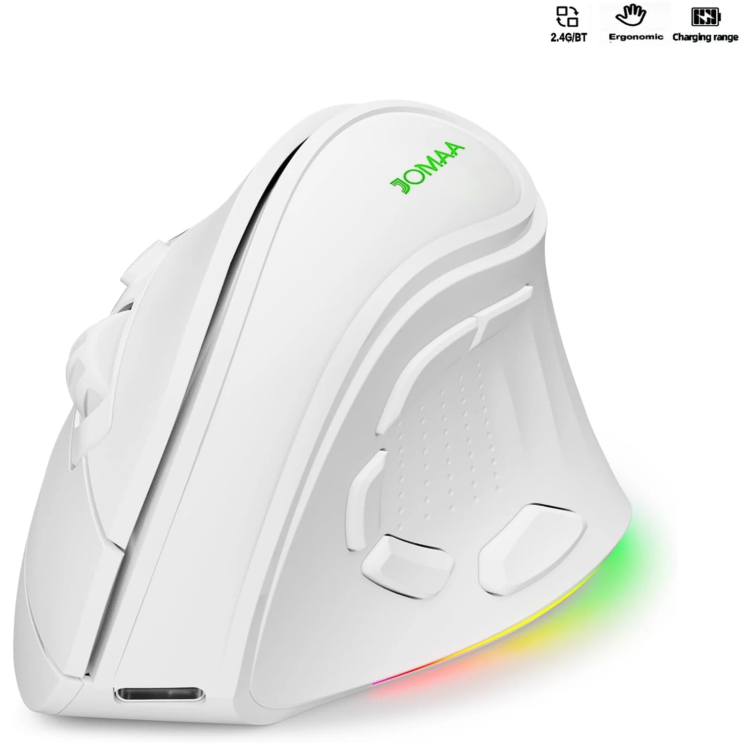JOMAA – Souris sans fil AI 2.4G/Bluetooth, enregistrement vocal, reconnaissance vocale, 1600 DPI, USB, recherche intelligente