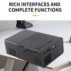 LED Movie Projector Low Noise Cooling Compact Projector Wide Compatibility Manual Focusing for Outdoor Activities for Phone PC