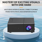 LED Movie Projector Low Noise Cooling Compact Projector Wide Compatibility Manual Focusing for Outdoor Activities for Phone PC
