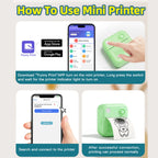 Imprimante portable Dolewa D3, thermique, pour étiquettes, papiers autocollants et photos, mini format, idéale pour impression rapide et sans erreur
