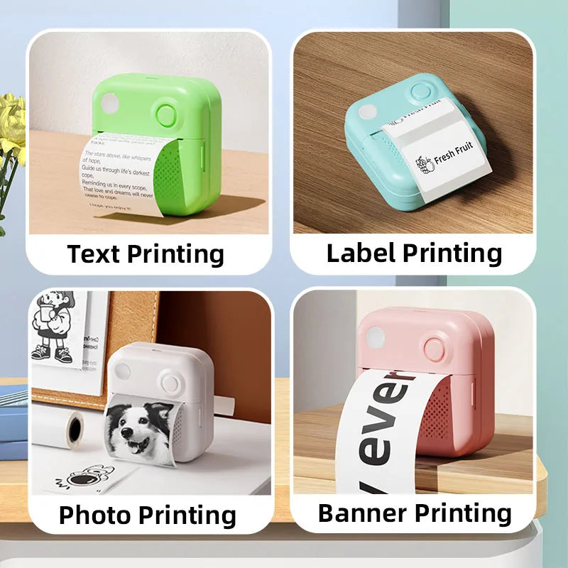 Imprimante portable Dolewa D3, thermique, pour étiquettes, papiers autocollants et photos, mini format, idéale pour impression rapide et sans erreur