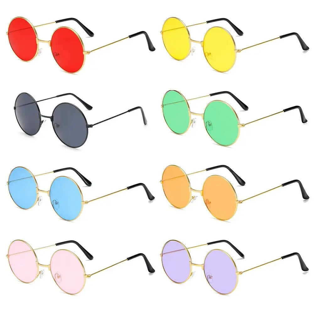 Lunettes vintage ovales pour femmes et hommes, monture métallique rétro, verres miroirs clairs, style petit rond, Gafas De Sol