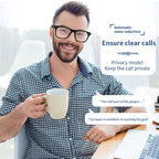 E13 Smart Glasses Wireless Bluetooth 5.0 Glasses with Headphones Hands-Free Calling Music Photograph,Black C