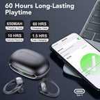 True Wireless Bluetooth 5.4 Headphones Sports Earphones TWS Waterproof Headset Power Display Noise Reduction Earbuds with HD Mic