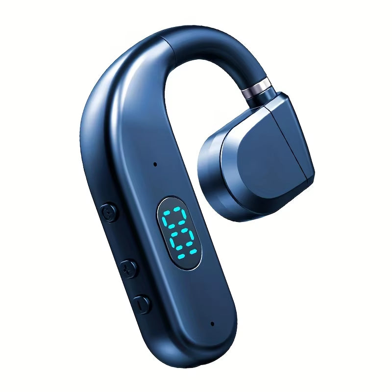 One Ear Headset Open Ear Air Conduction Headphones Wireless Headset Earpiece with Microphone for Cell Phones 30H Playtime