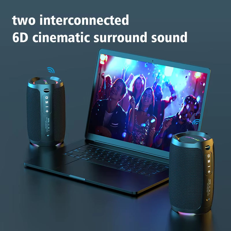 -S49 20W Portable Bluetooth Speaker Stereo Sound IPX7 Waterproof Wireless Bluetooth 5.2 Excellent Bass Performace