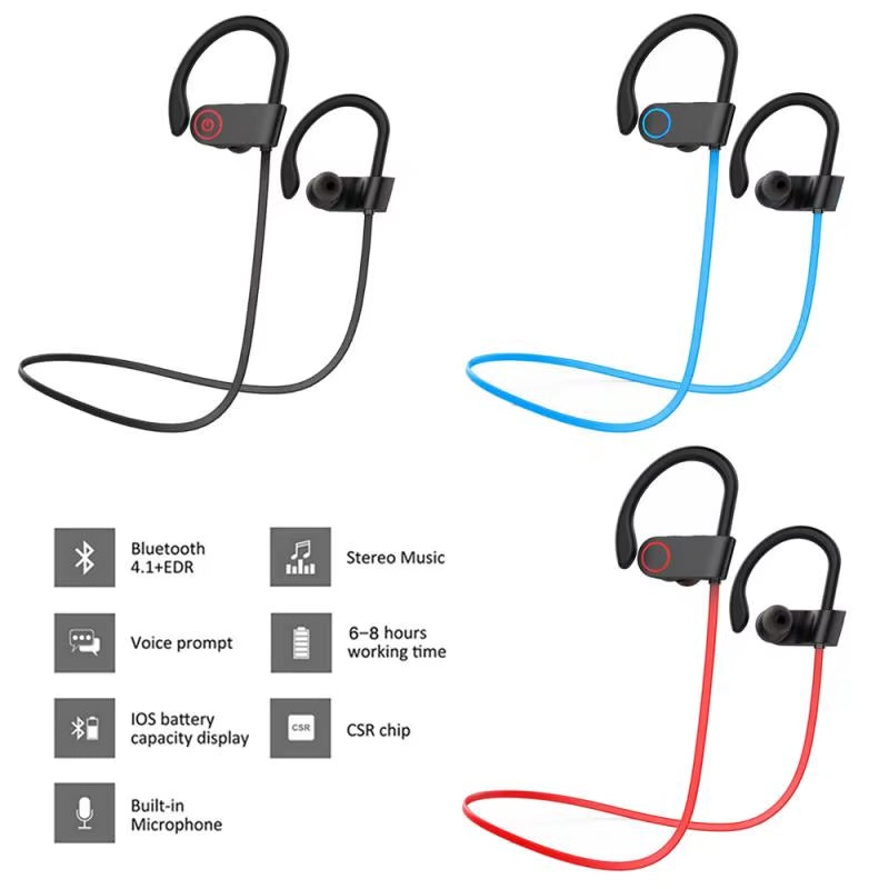 New Wireless Earphone Bluetooth 5.0 Waterproof Sports Headset Earplugs Sound Magnetic Neckband Headset Sports Ear-Hook Headphone