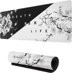 Black and White Cherry Blossom Gaming Mouse Pad 900X400 XL Extended Large Mouse Mat Desk Pad Non Slip Rubber Mousepad Gamer