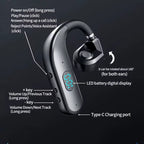 One Ear Headset Open Ear Air Conduction Headphones Wireless Headset Earpiece with Microphone for Cell Phones 30H Playtime
